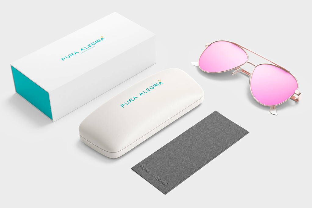 Gafas de sol polarizados para mujer, color rosa.