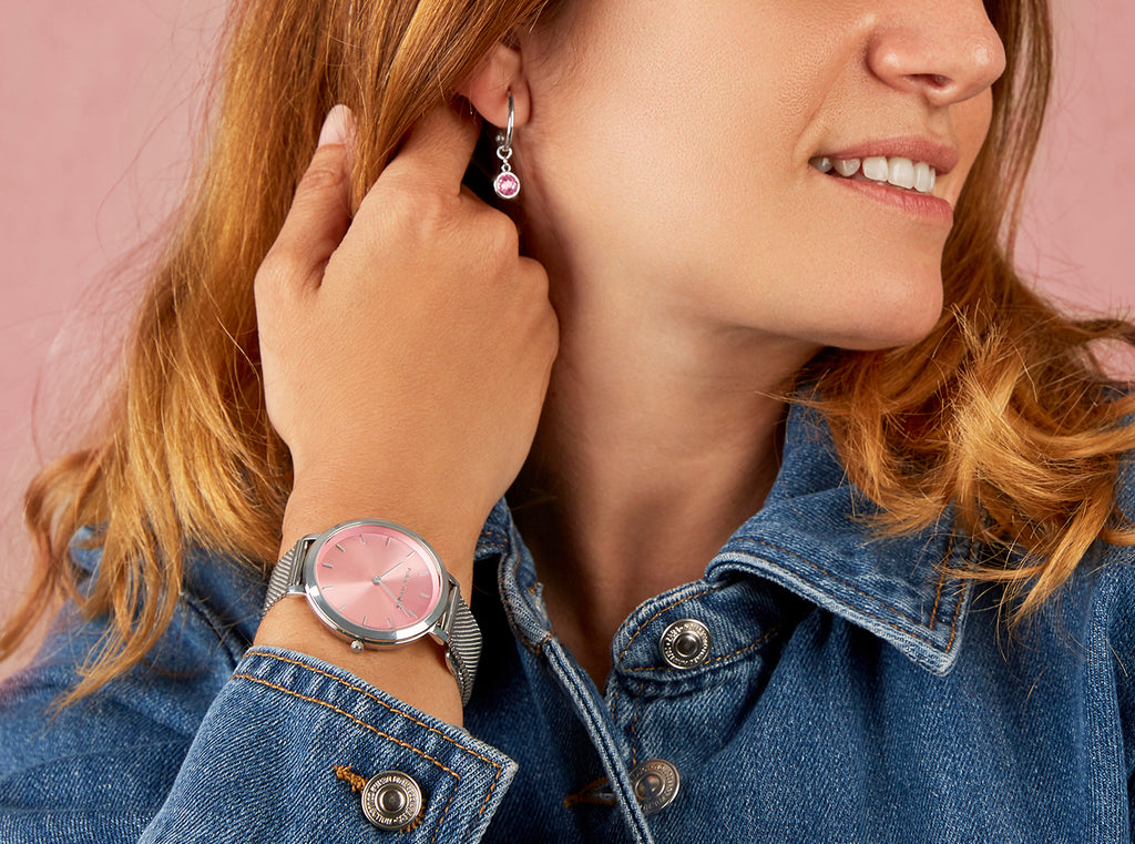 ROSA BEBÉ + PENDIENTES AMELIE